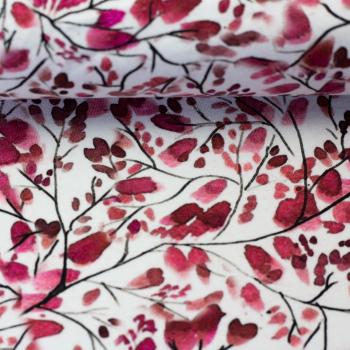 Preview: Baumwolljersey Madrid Zweige & Blumen Preview: Baumwolljersey Madrid Zweige & Blumen