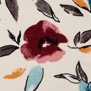 Preview: Viskosejersey Amsterdam beige/blüten Preview: Viskosejersey Amsterdam beige/blüten