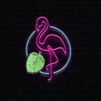 Preview: French Terry Panel Flamingo by Torsten Berger Preview: French Terry Panel Flamingo by Torsten Berger